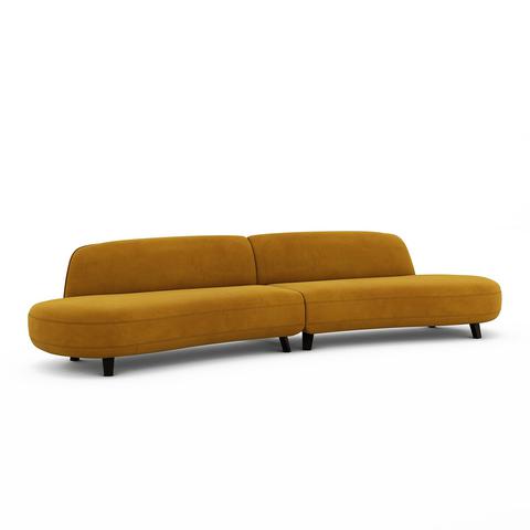 Canapé 6p velours , rosebury design e.gallina pas cher