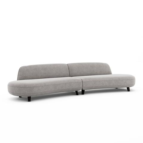 Canapé 6p velours stonewashed , rosebury pas cher