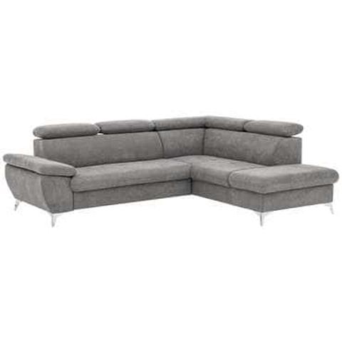 Canapé d'angle convertible 4 places en tissu ally 2 coloris gris clair pas cher