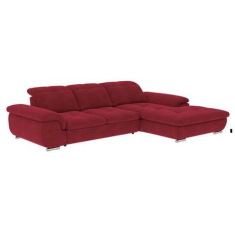 Canapé d'angle convertible méridienne droite andy iii tissu apolo rouge 25 pas cher
