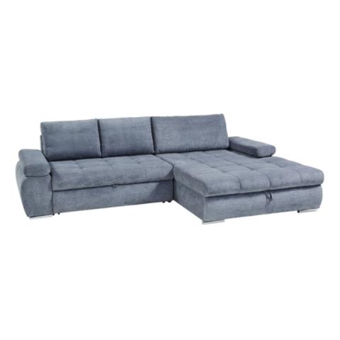 Canapé d'angle convertible méridienne droite argos tissu gris pas cher