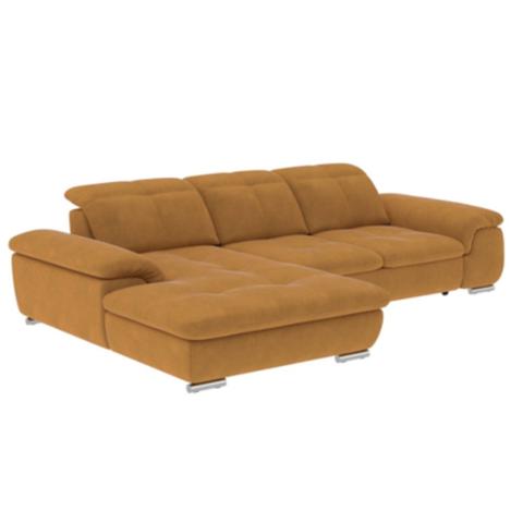 Canapé d'angle convertible méridienne gauche andy iii tissu apache cognac 10 pas cher