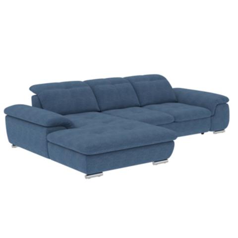 Canapé d'angle convertible méridienne gauche andy iii tissu belfast bleu 38 pas cher