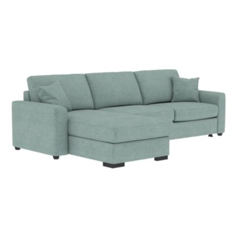 Canapé d'angle convertible pack standard nicaragua tissu belfast vert eucalyptus pas cher