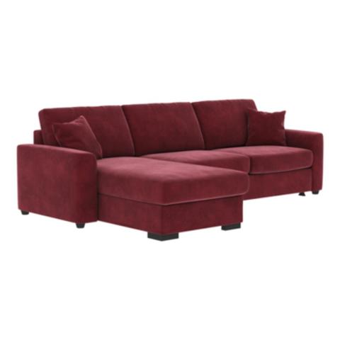 Canapé d'angle convertible pack standard nicaragua tissu bella bordeaux pas cher