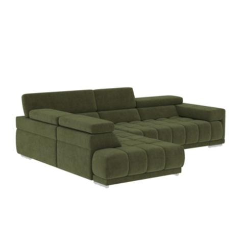 Canapé d'angle gauche relax pack full option ocean tissu salsa green pas cher