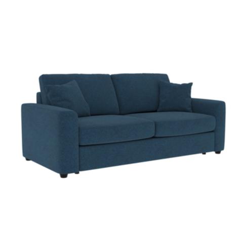 Canapé convertible 3 places pack standard nicaragua tissu malmo bleu 81 pas cher