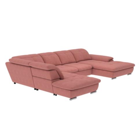 Canapé grand angle convertible droite andy iii tissu belfast corail 36 pas cher