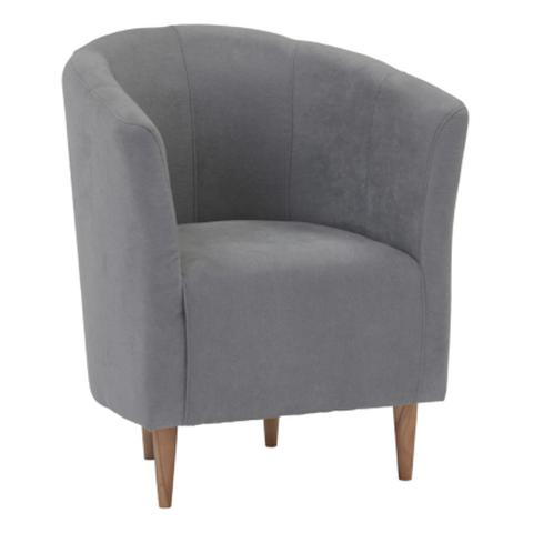 Fauteuil cabriolet maud tissu gris clair pas cher