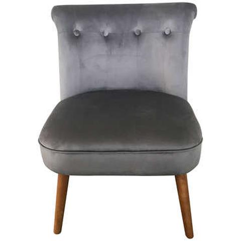 Fauteuil en tissu marquis coloris gris pas cher