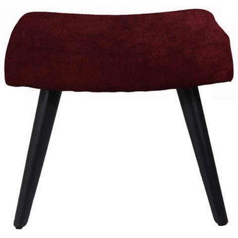 Pouf effet velours pagode coloris rouge pas cher