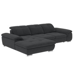 Canapé d'angle convertible méridienne gauche andy iii tissu malmo noir 96 pas cher