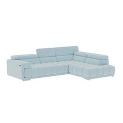 Canapé d'angle droit relax pack full option ocean tissu salsa sky pas cher