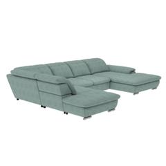 Canapé grand angle convertible droite andy iii tissu belfast eucalyptus 31 pas cher