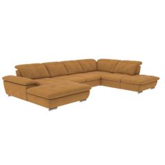 Canapé grand angle convertible gauche andy iii tissu apache cognac 10 pas cher