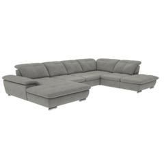 Canapé grand angle convertible gauche andy iii tissu apache gris 3 pas cher