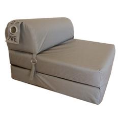 Chauffeuse l. 75 cm 2 in 1 taupe pas cher