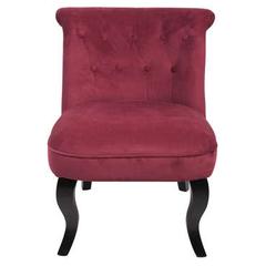 Fauteuil en tissu marquis coloris rouge pas cher