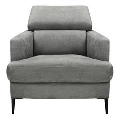 Fauteuil hasting tissu gris pas cher