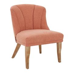 Fauteuil madison tissu brique pas cher