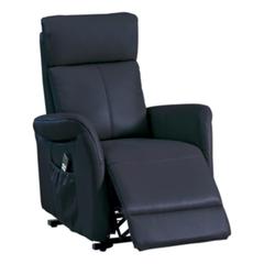 Fauteuil releveur électrique 2 moteurs hamilton cuir et pu noir pas cher